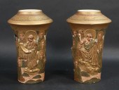 PAIR OF SATSUMA HODODA PORCELA