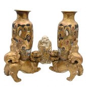 PAIR OF SATSUMA VASESPair of S