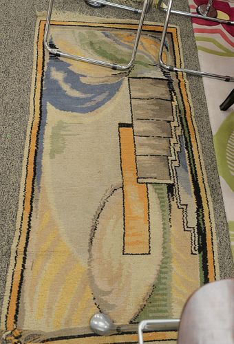 PAIR OF SCENIC SCATTER RUGS, 2'