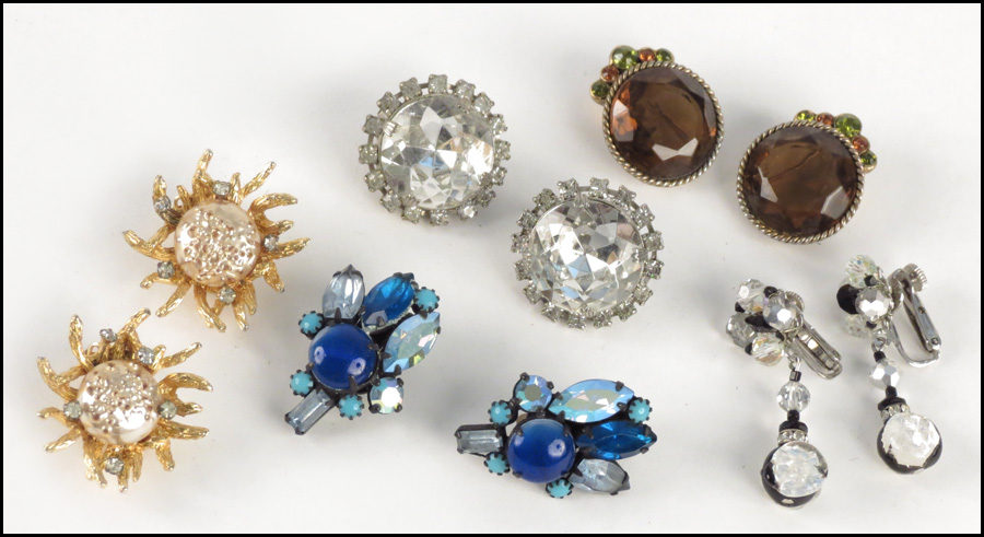 PAIR OF SCHIAPARELLI SUNBURST