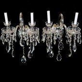 PAIR OF SCHONBEK CLEAR CRYSTAL