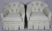PAIR OF SCHUMACHER UPHOLSTERED