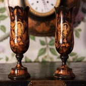 PAIR OF SCOTTISH FERNWARE VASE