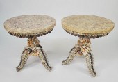 PAIR OF SEASHELL ENCRUSTED SID