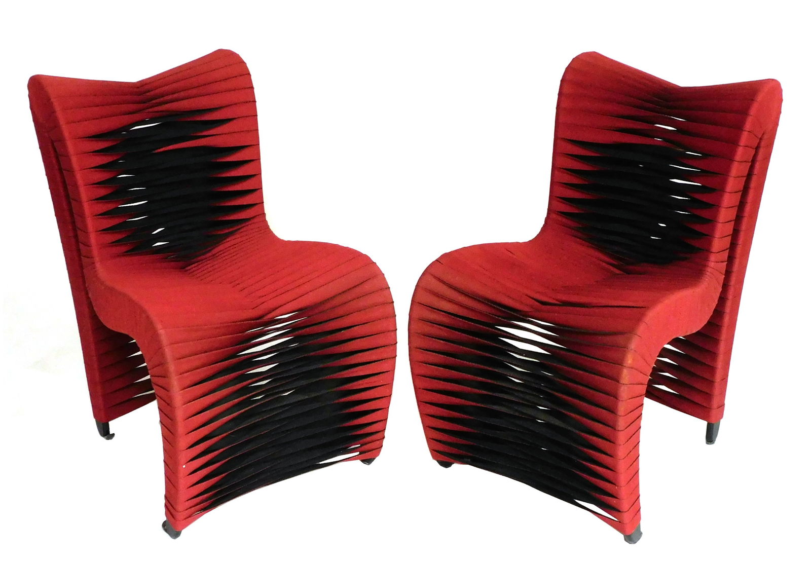 PAIR OF SEAT BELT CHAIRS, 21ST