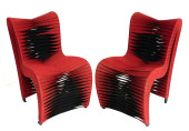 PAIR OF SEAT BELT CHAIRS, 21ST