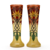 PAIR OF SECESSIONIST ENAMELED