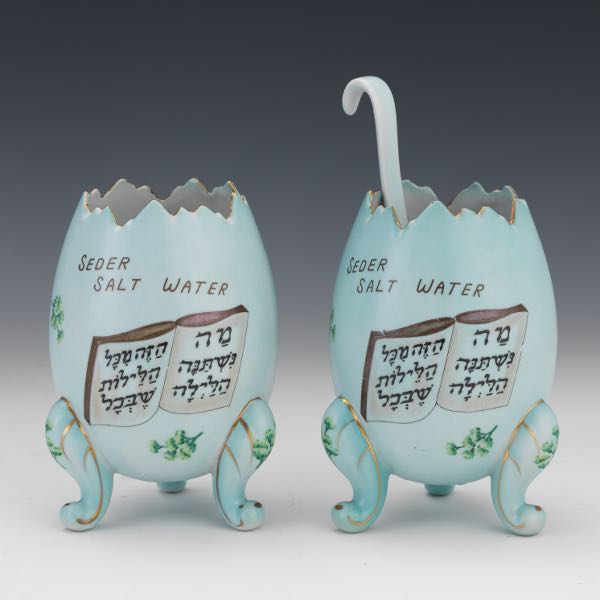 PAIR OF SEDER SALT WATER