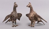 PAIR OF SELJUK STYLE BRASS MOD