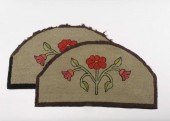 PAIR OF SEMI-CIRCLE HOOKED RUG