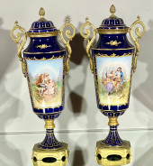 PAIR OF SERVES COBALT BLUE STY
