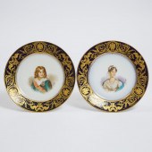 Pair of 'Sèvres' Bleu de Roi G