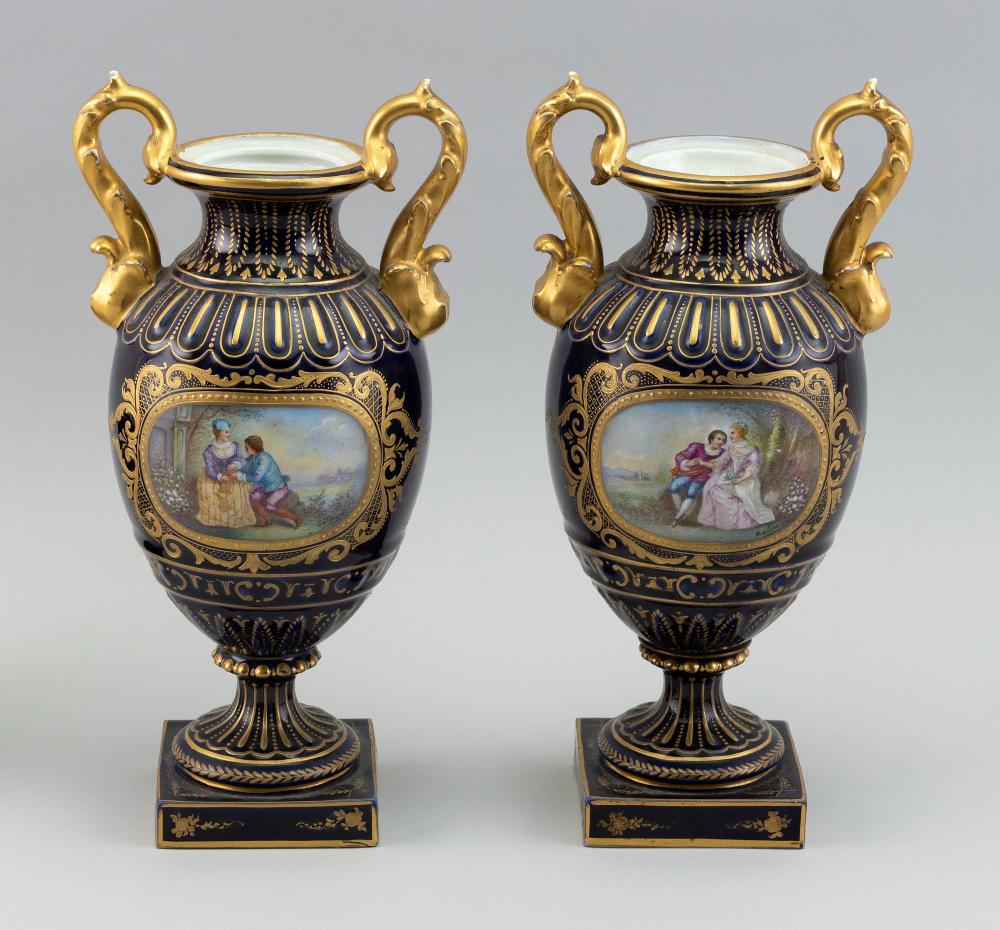 PAIR OF SEVRES CHATEAU DE TUILERIES