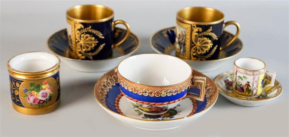 PAIR OF SEVRES NAPOLEONIC CUPS