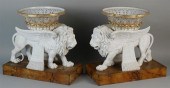 PAIR OF SEVRES PARCEL-GILT BIS