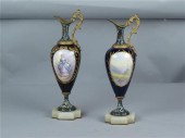 PAIR OF SEVRES STYLE PORCELAIN