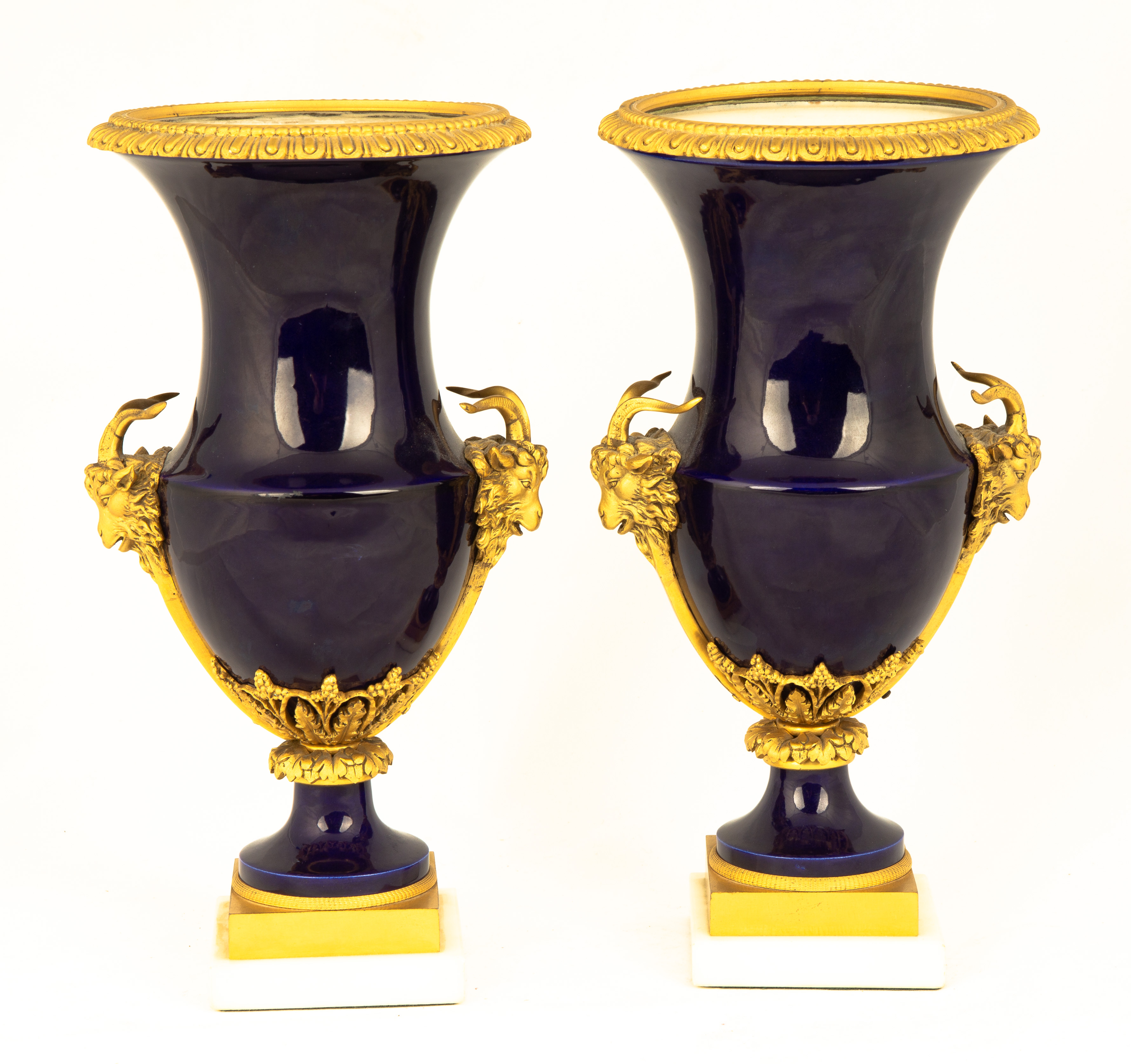PAIR OF SEVRES STYLE PORCELAIN