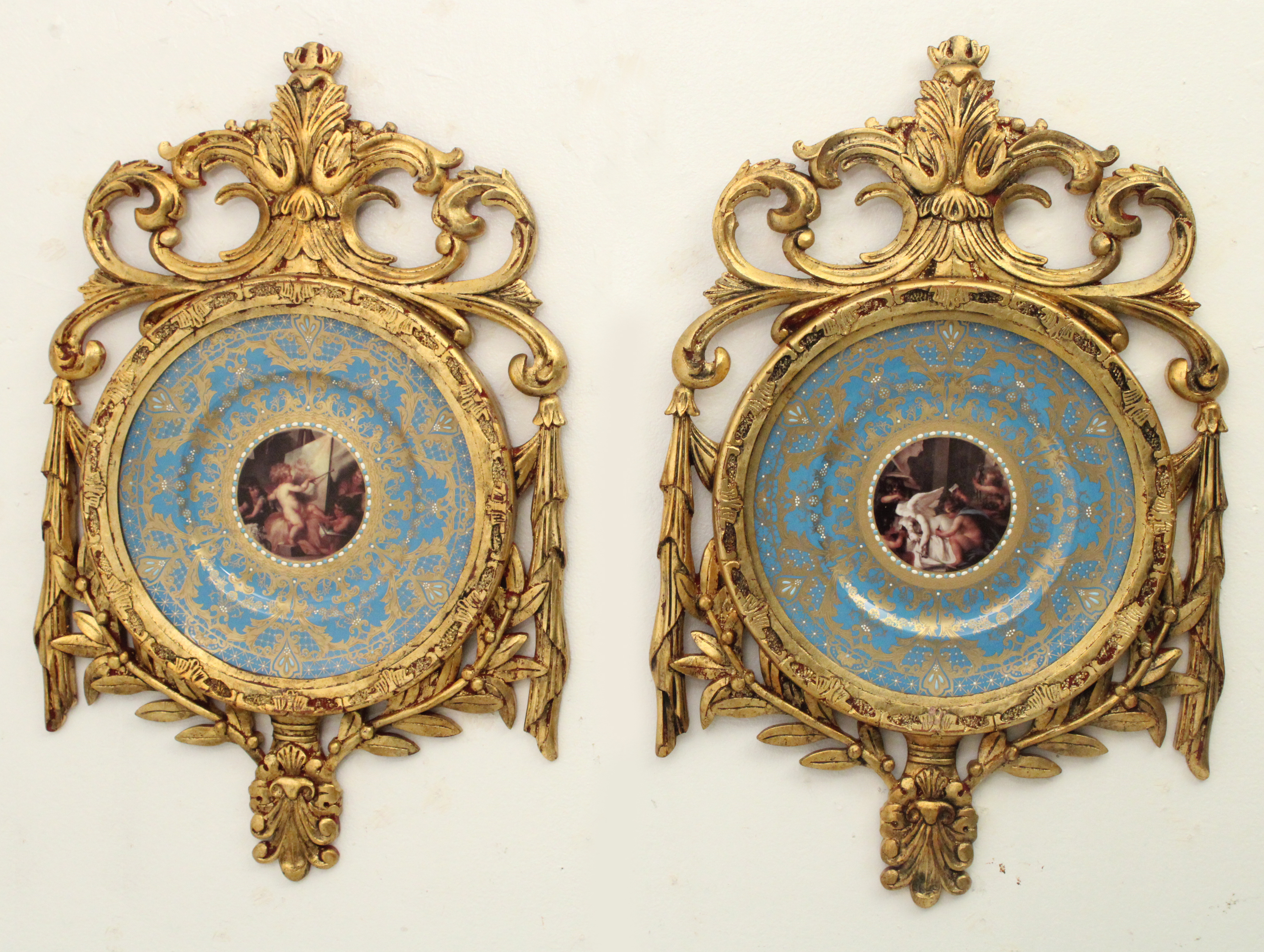 PAIR OF SEVRES STYLE PORCELAIN