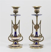 Pair of Sevres-tyle ormolu mou