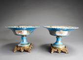 PAIR OF SEVRES TYPE PATINATED