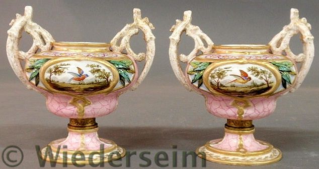 Pair of Sevres vases each with