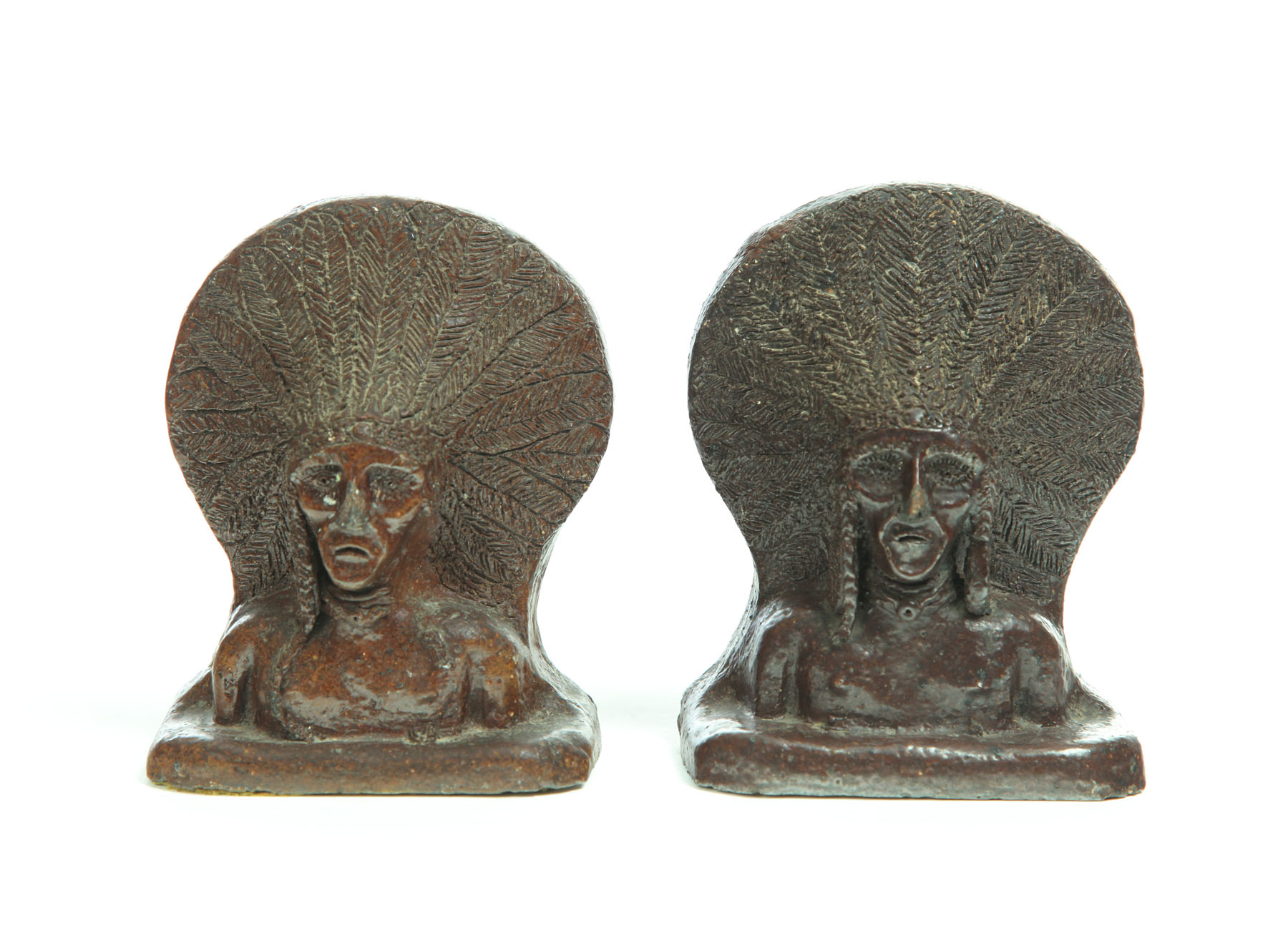 PAIR OF SEWERTILE AMERICAN INDIAN