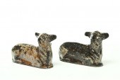 PAIR OF SEWERTILE SHEEP.  Prob