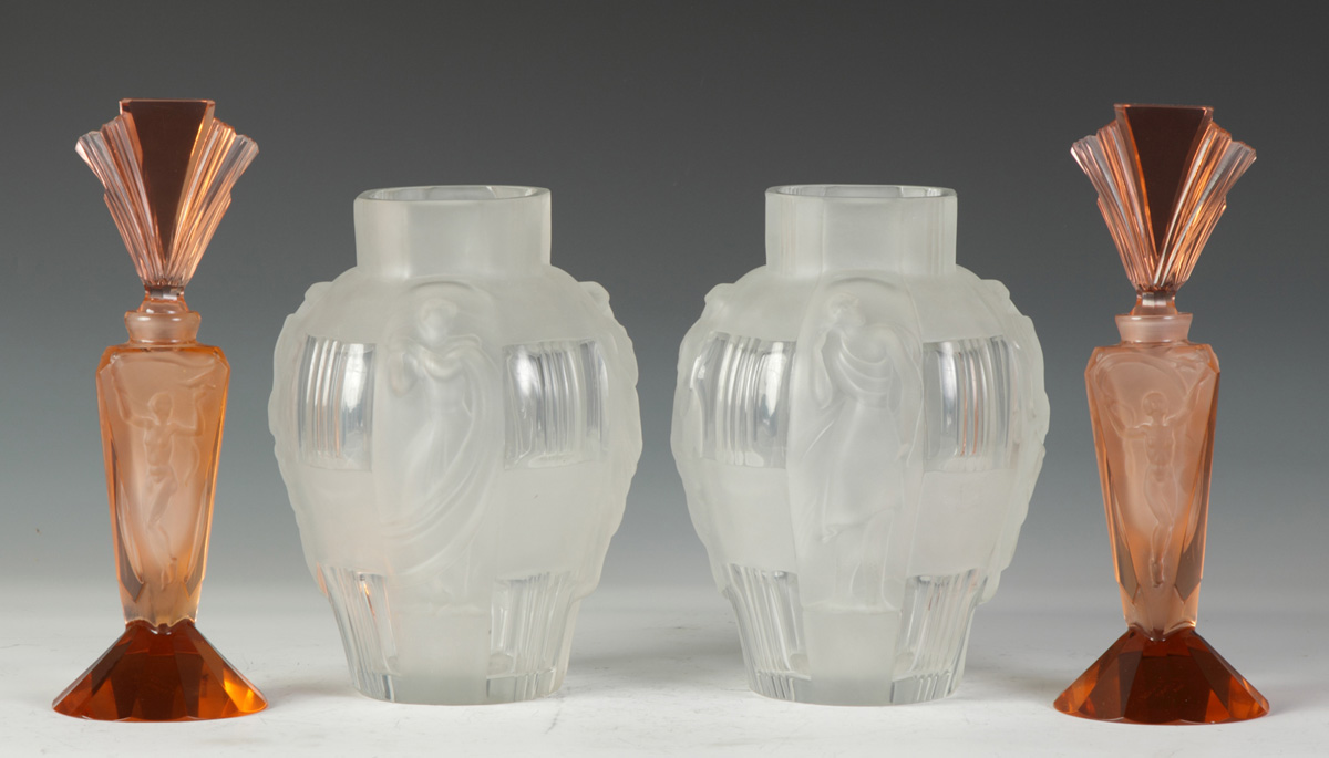 Pair of Sgn. R. Lalique Art Deco