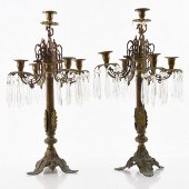 PAIR OF SHABBY CHIC BRONZE CAN