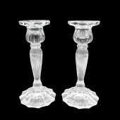 PAIR OF SHANNON CRYSTAL CANDLE