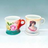PAIR OF SHAVING CREAM MUGSTwo