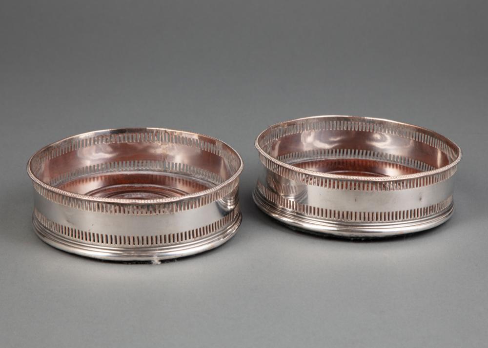 PAIR OF SHEFFIELD PLATE WINE