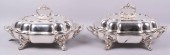 PAIR OF SHEFFIELD PLATED COVER