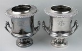 PAIR OF SHEFFIELD PLATED CREST