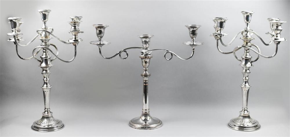 PAIR OF SHEFFIELD PLATED LARGE