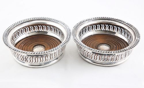 PAIR OF SHEFFIELD SILVER PLATE WINE