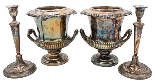 PAIR OF SHEFFIELD SILVER PLATED