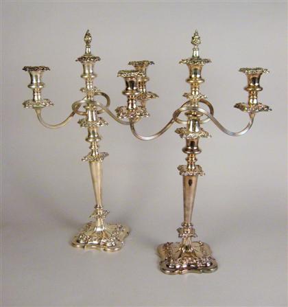 Pair of Sheffield silver plated