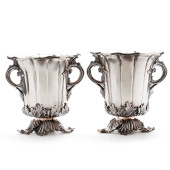 PAIR OF SHEFFIELD SILVER-PLATE