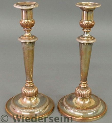 Pair of Sheffield silverplate