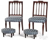 PAIR OF SHERATON MAHOGANY CHAI