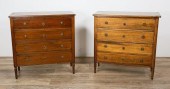 PAIR OF SHERATON STYLE CHESTS