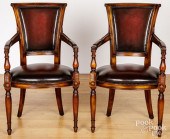PAIR OF SHERATON STYLE MAHOGAN