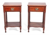 PAIR OF SHERATON-STYLE ONE-DRA