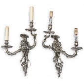 PAIR OF SHERLE WAGNER SILVERED
