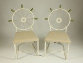 PAIR OF SHIP'S WHEEL-BACK SIDE