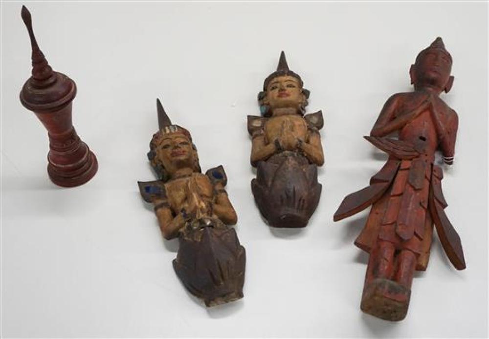 PAIR OF SIAMESE WOOD WALL
