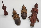 PAIR OF SIAMESE WOOD WALL FIGU