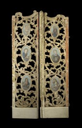Pair of Sicilian Polychromed a