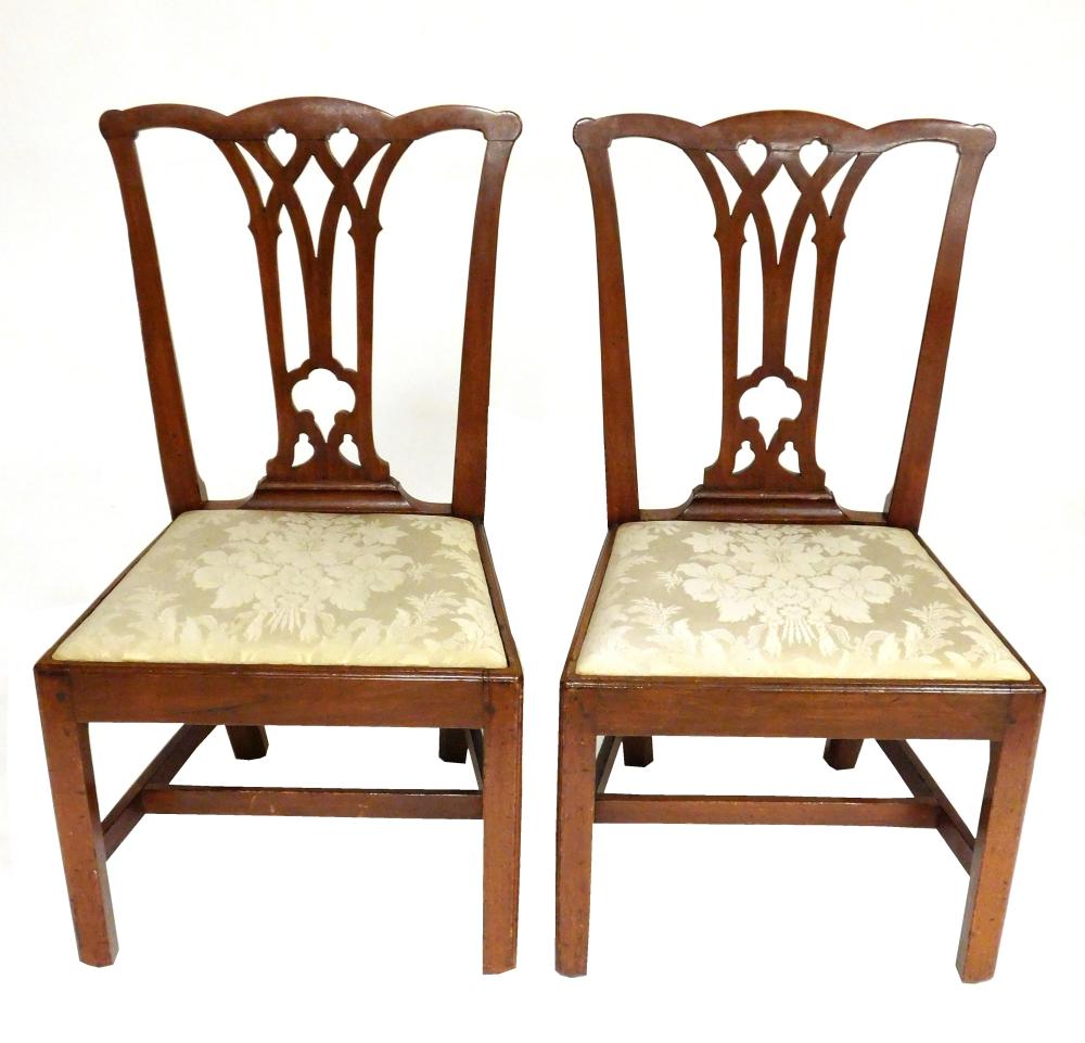 PAIR OF SIDE CHAIRS,